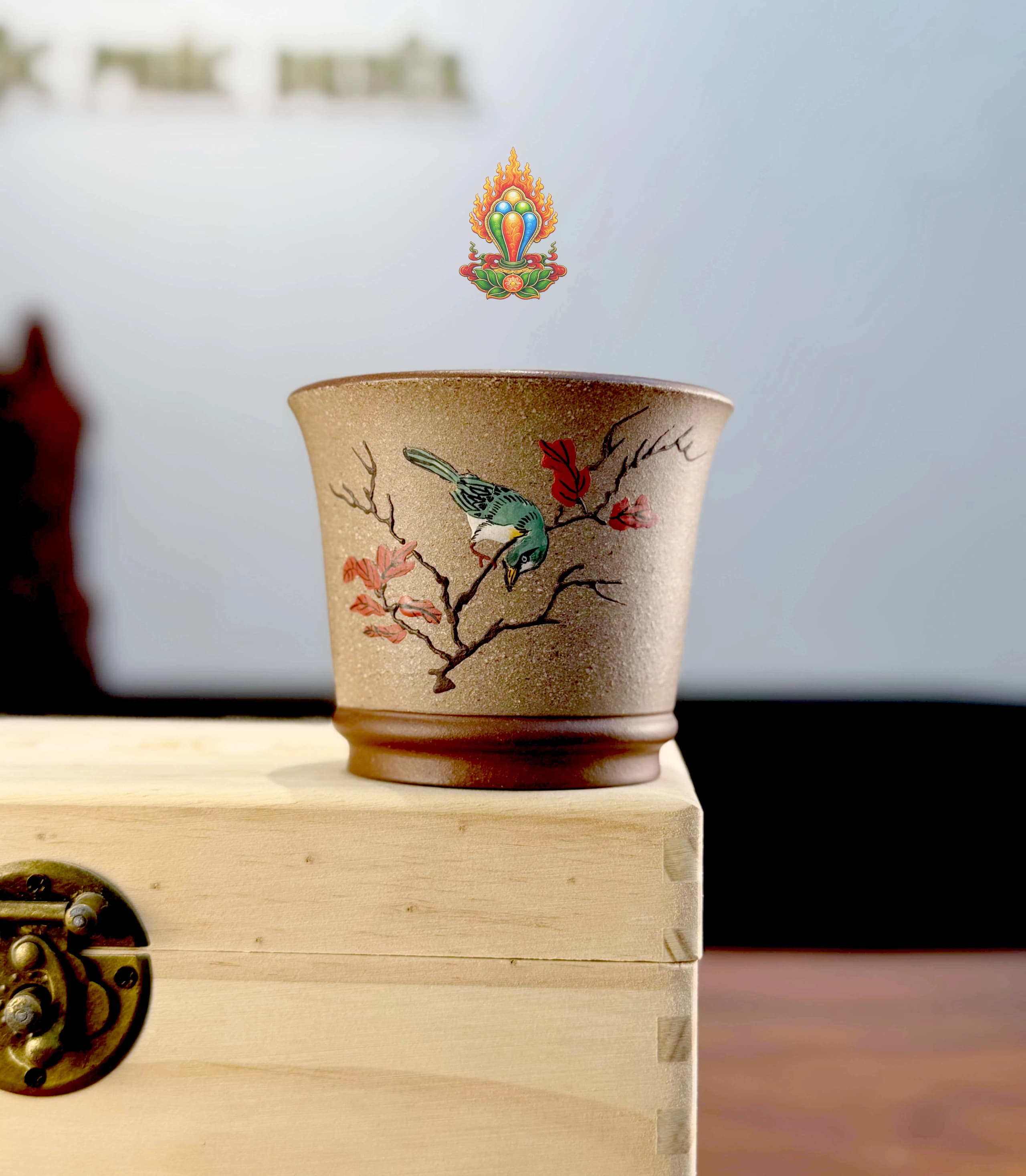 CHÉN TRÀ CHỦ TỬ SA TỬ NÊ NGUYÊN KHOÁNG VẼ CHIM (250ml)