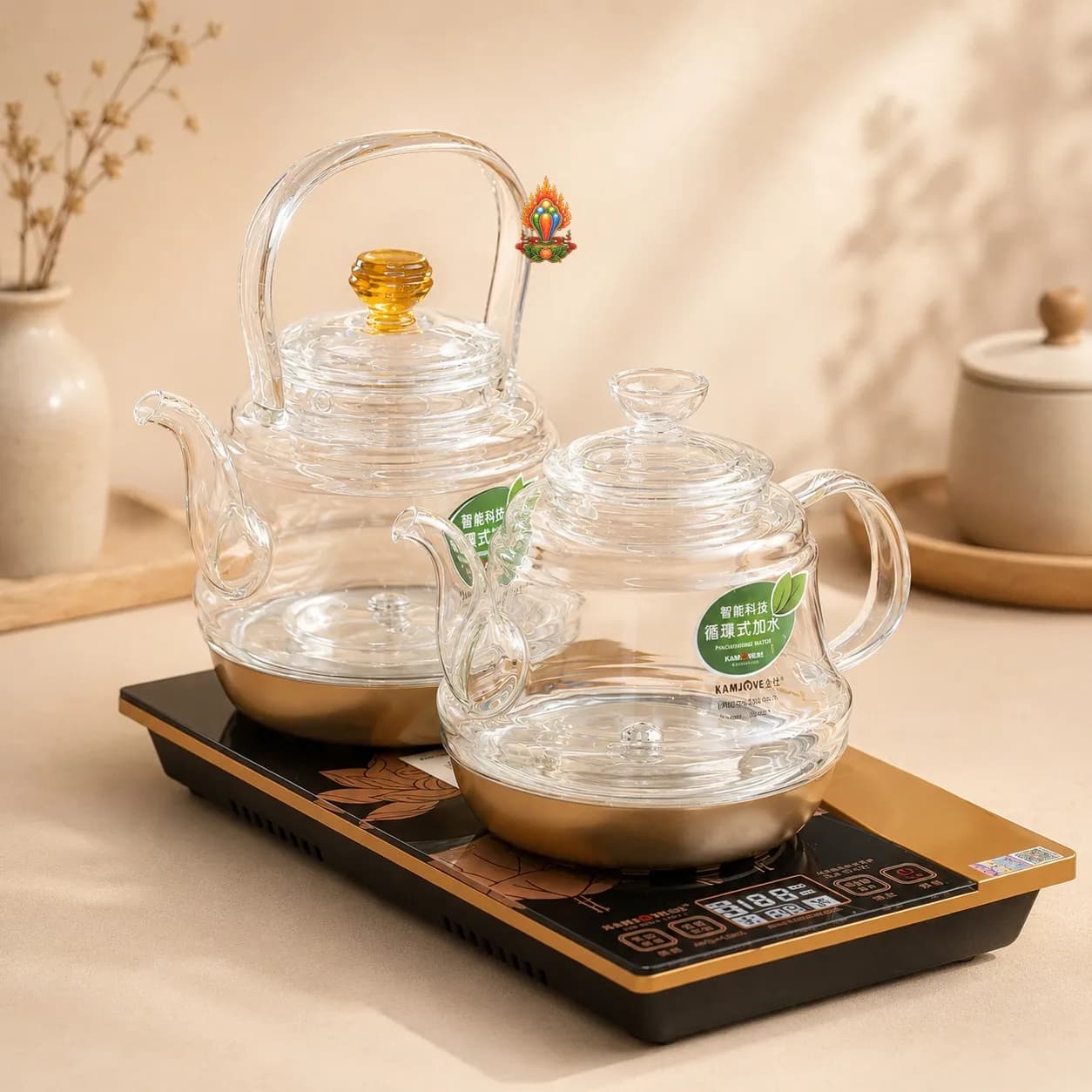BỘ BẾP ĐIỆN NẤU NƯỚC THỦY TINH H9A