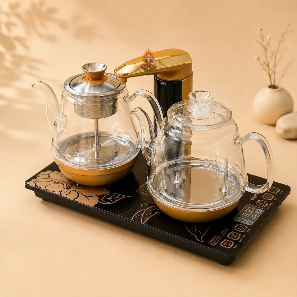 BỘ BẾP ĐIỆN NẤU NƯỚC THỦY TINH GA909